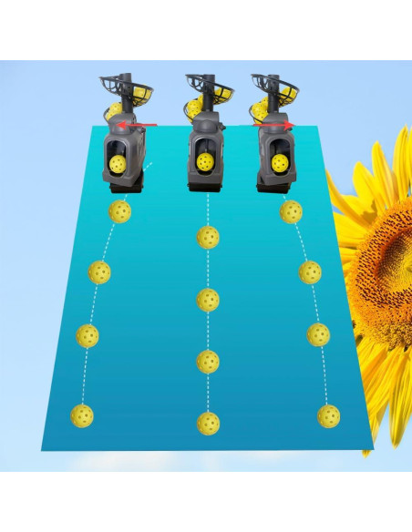 Máquina de Pickleball YUEWO PM Ajustable Portátil 26 Pelotas