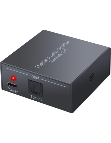 Divisor de Audio Óptico Digital CAMWAY SPDIF Toslink 1x3
