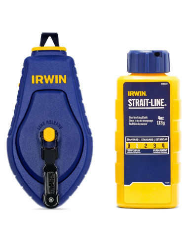 Reel de Tiza Compacto Irwin Strait-Line 9.14m Azul