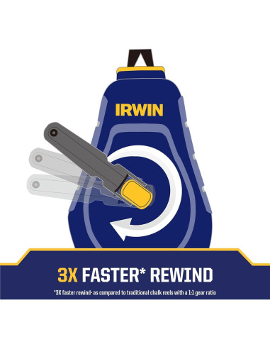 Reel de Tiza Compacto Irwin Strait-Line 9.14m Azul