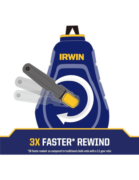 Reel de Tiza Compacto Irwin Strait-Line 9.14m Azul