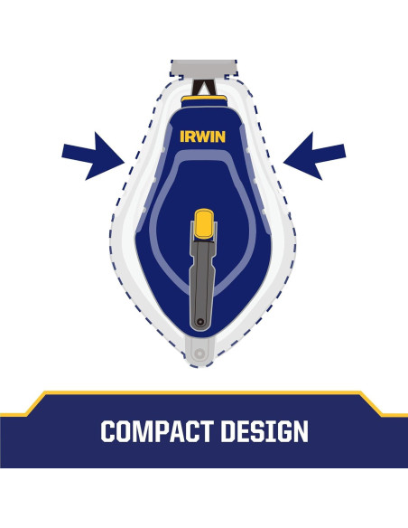 Reel de Tiza Compacto Irwin Strait-Line 9.14m Azul