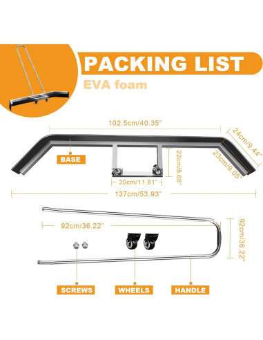 Raspador de Piso para Cancha de Tenis Supvision 137.2cm Acero Inoxidable