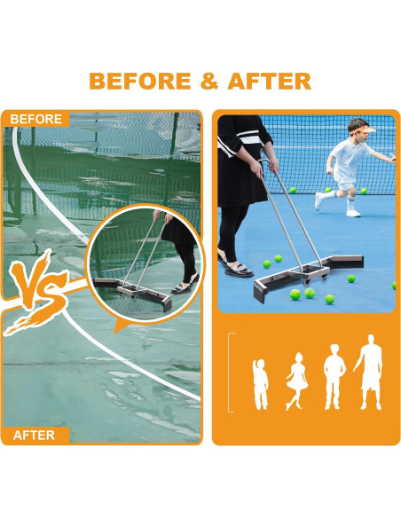 Raspador de Piso para Cancha de Tenis Supvision 137.2cm Acero Inoxidable