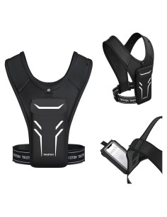 Chaleco de Correr Tikaton Negro con Cinturilla Ajustable
