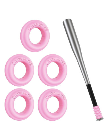 5 Anillos de Aumento de Agarre AISHAIDO para Bate de Béisbol Rosa