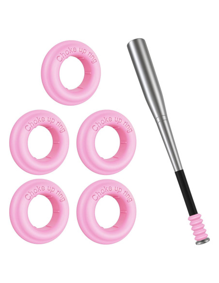 5 Anillos de Aumento de Agarre AISHAIDO para Bate de Béisbol Rosa