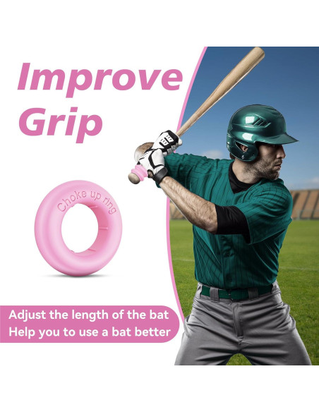 5 Anillos de Aumento de Agarre AISHAIDO para Bate de Béisbol Rosa