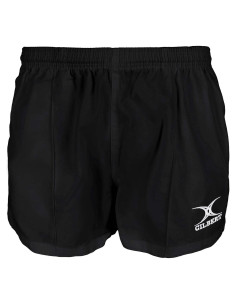 Pantalón Corto de Rugby Gilbert Kiwi Pro 100% Algodón Negro