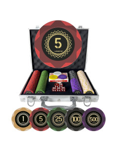 Juego de Fichas de Póker 200 Piezas LOYCHIP 14g Estuche Aluminio