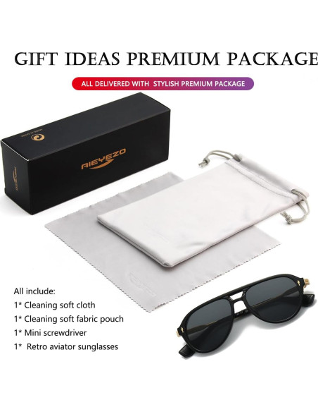 Gafas de Sol AIEYEZO Aviador Retro UV400 Unisex Clásicas