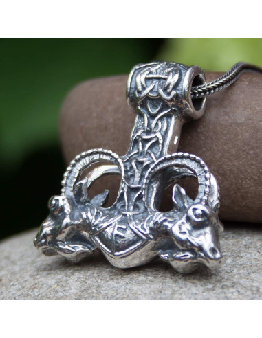 Collar Martillo de Thor Mjolnir Plata Esterlina 925 38x35mm