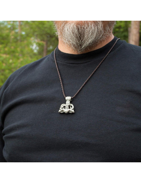 Collar Martillo de Thor Mjolnir Plata Esterlina 925 38x35mm