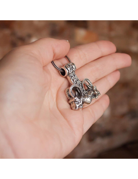 Collar Martillo de Thor Mjolnir Plata Esterlina 925 38x35mm