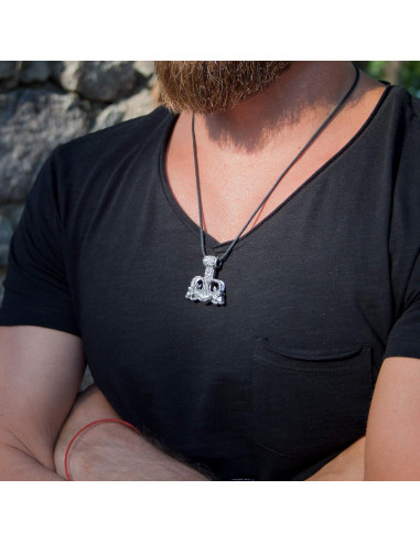 Collar Martillo de Thor Mjolnir Plata Esterlina 925 38x35mm