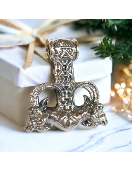 Collar Martillo de Thor Mjolnir Plata Esterlina 925 38x35mm