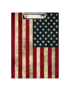 Portapapeles Britimes A4 Madera Bandera Americana Clip Bajo Perfil