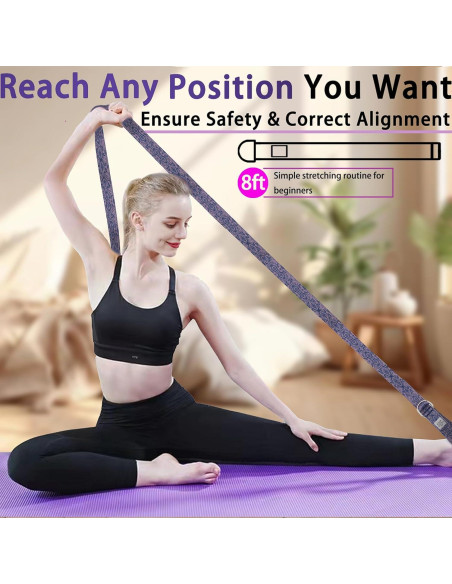 Correa Ajustable de Yoga Kolti 2.44m con D-Ring Antideslizante