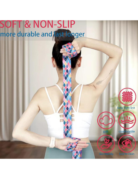 Correa Ajustable de Yoga Kolti 2.44m con D-Ring Antideslizante
