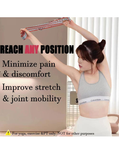 Correa Ajustable de Yoga Kolti 2.44m con D-Ring Antideslizante