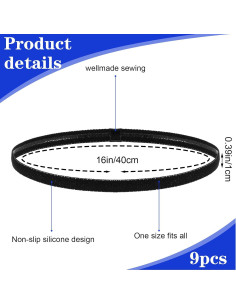 Diademas Elásticas Multicolor Styquenzer - 9 Pcs Antideslizantes 2