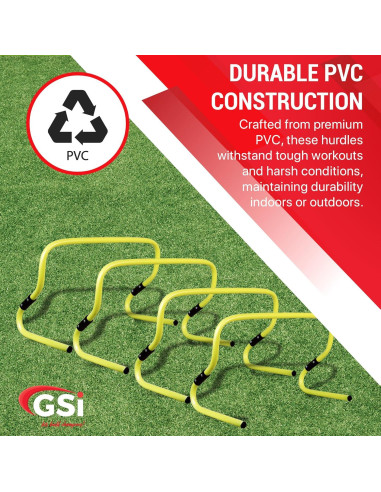 Vallas de Agilidad Doble Altura GSi - Paquete de 6 Ajustables