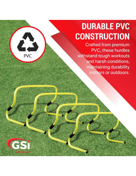 Vallas de Agilidad Doble Altura GSi - Paquete de 6 Ajustables