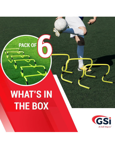 Vallas de Agilidad Doble Altura GSi - Paquete de 6 Ajustables