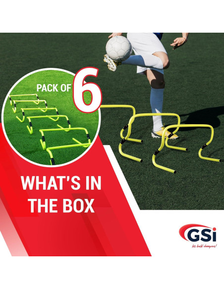 Vallas de Agilidad Doble Altura GSi - Paquete de 6 Ajustables