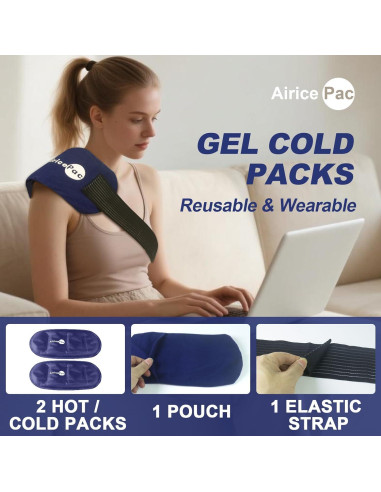 Paquete de Hielo Reutilizable AiricePac - 3 Piezas Gel Frío Calor