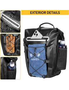 Alforjas de bicicleta Smasrob 30L impermeables con bolsillos 2