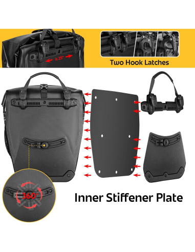 Alforjas de bicicleta Smasrob 30L impermeables con bolsillos