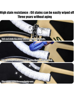 Cinta de Manillar de Bicicleta EVA SHANGWU Antideslizante Blanca - Juego de 2 2