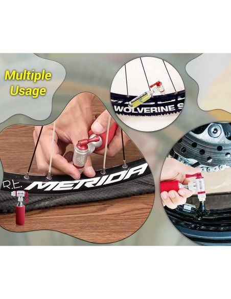 Inflador de Neumáticos CO2 ARSUK Mini para Bicicleta - Compatible con Presta y Schrader