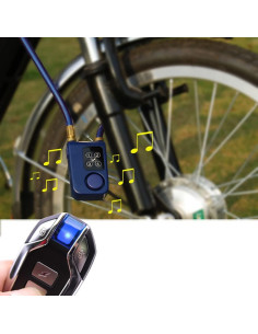 Candado de Alarma Antirrobo Mengshen para Bicicleta Azul 2