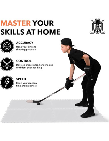 Losas de Hockey ACE HOCKEY - 9 Piezas 1.86 m Entrenamiento