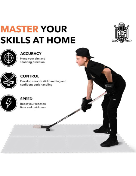 Losas de Hockey ACE HOCKEY - 9 Piezas 1.86 m Entrenamiento