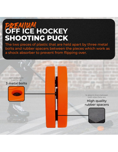 Discos de Hockey sobre Calle Galleta Verde Naranja 24 Pzas