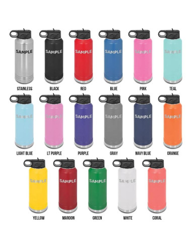 Botella de Agua Acero Inoxidable RDW 32 oz Personalizable Negro