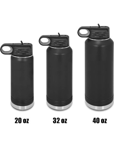 Botella de Agua Acero Inoxidable RDW 32 oz Personalizable Negro