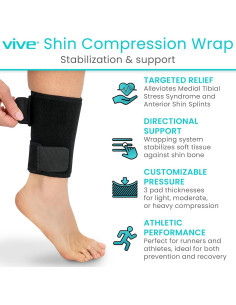 Vendaje de Compresión Vive para Espolones - Soporte Ajustable Negro 2