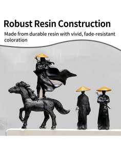 4 Figuras Samurai Miniatura YAFIYGI Decoración de Tablero 2