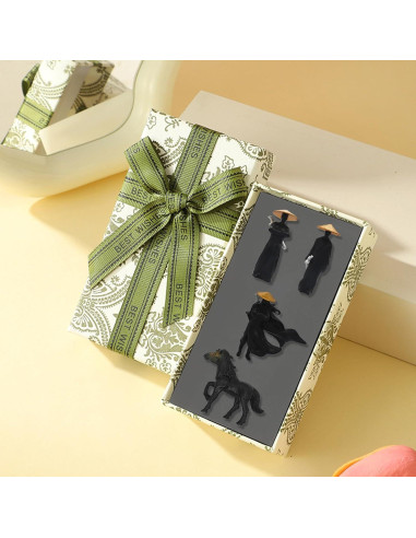 4 Figuras Samurai Miniatura YAFIYGI Decoración de Tablero