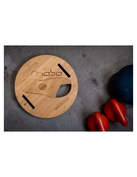 Tabla de Equilibrio MOBO de Bambú Natural - Soporta 136 kg