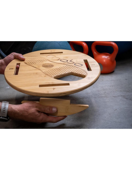 Tabla de Equilibrio MOBO de Bambú Natural - Soporta 136 kg