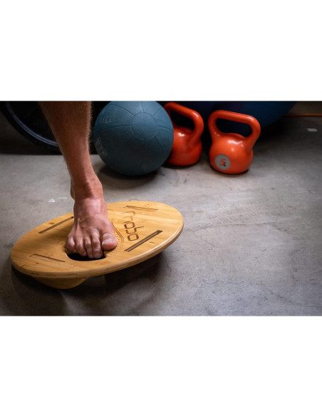 Tabla de Equilibrio MOBO de Bambú Natural - Soporta 136 kg