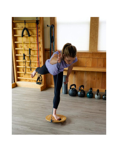 Tabla de Equilibrio MOBO de Bambú Natural - Soporta 136 kg