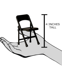 Juego de 6 Sillas Plegables de Plástico Negro para Figuras de Lucha Libre 2