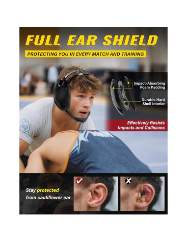 Cabezal de Lucha Juvenil Trymaker con Protección de Oído