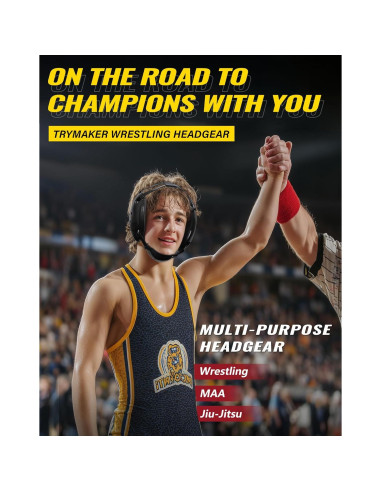 Cabezal de Lucha Juvenil Trymaker con Protección de Oído